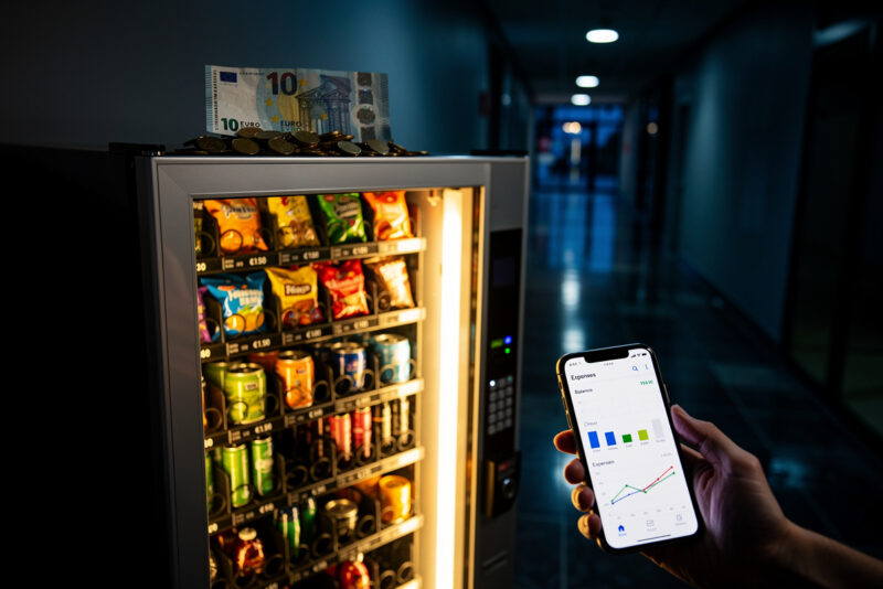 Combien rapporte un distributeur automatique par mois ?